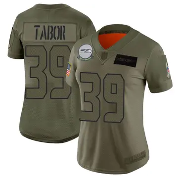 Nike Teez Tabor Women's Limited Seattle Seahawks Camo 2019 Salute to Service Jersey
