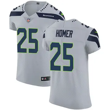 Nike Travis Homer Men's Elite Seattle Seahawks Gray Alternate Vapor Untouchable Jersey