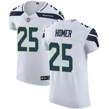 Nike Travis Homer Men's Elite Seattle Seahawks White Vapor Untouchable Jersey