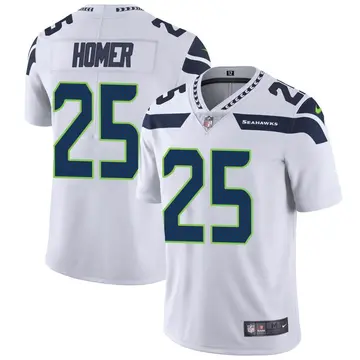 Nike Travis Homer Men's Limited Seattle Seahawks White Vapor Untouchable Jersey
