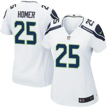 Nike Travis Homer Women's Game Seattle Seahawks White Jersey