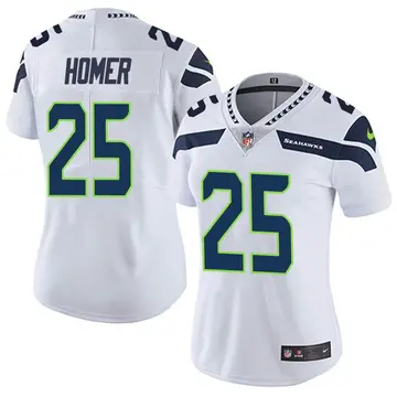 Nike Travis Homer Women's Limited Seattle Seahawks White Vapor Untouchable Jersey