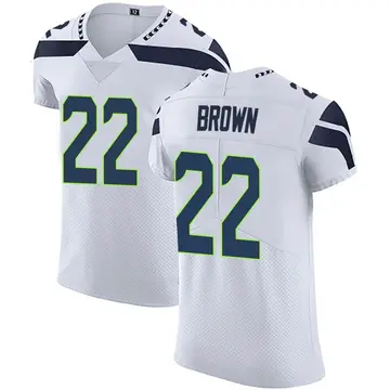 Nike Tre Brown Men's Elite Seattle Seahawks White Vapor Untouchable Jersey