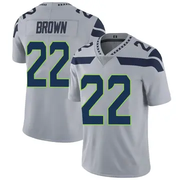 Nike Tre Brown Men's Limited Seattle Seahawks Gray Alternate Vapor Untouchable Jersey