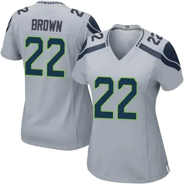 Nike Tre Brown Women's Game Seattle Seahawks Gray Alternate Jersey