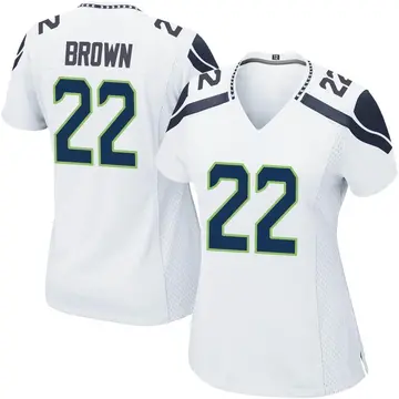 Nike Tre Brown Women's Game Seattle Seahawks White Jersey