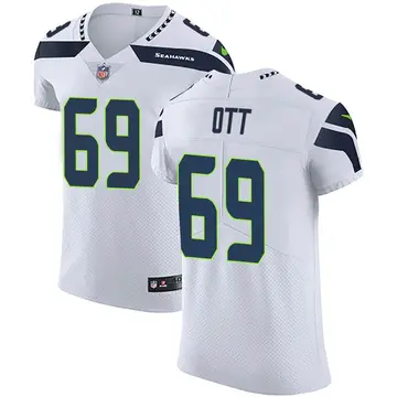 Nike Tyler Ott Men's Elite Seattle Seahawks White Vapor Untouchable Jersey