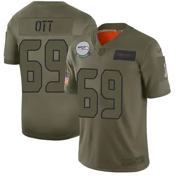 Nike Tyler Ott Men's Limited Seattle Seahawks Camo 2019 Salute to Service Jersey