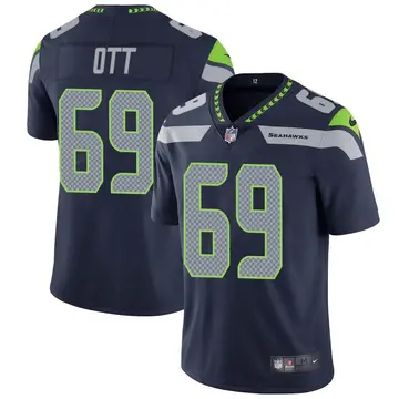 Nike Tyler Ott Men's Limited Seattle Seahawks Navy Team Color Vapor Untouchable Jersey
