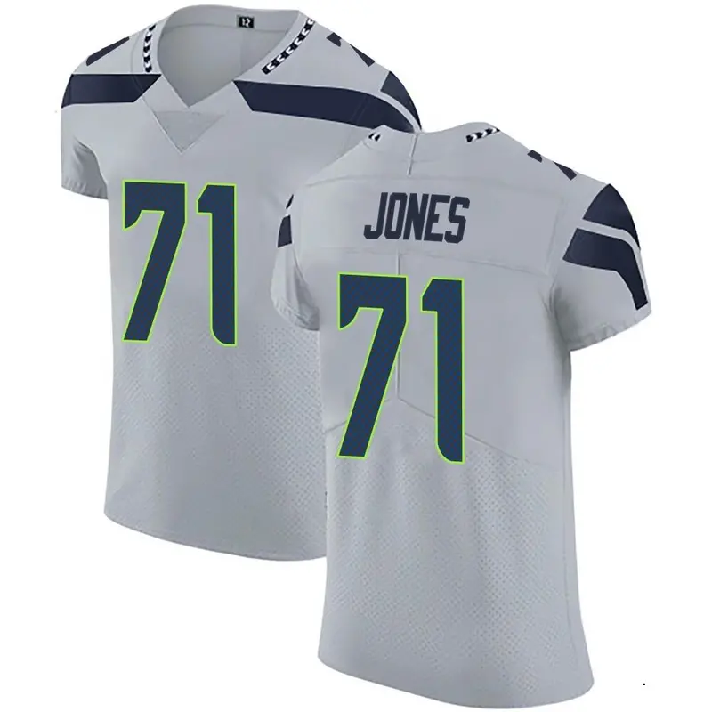 Nike Walter Jones Men's Elite Seattle Seahawks Gray Alternate Vapor Untouchable Jersey
