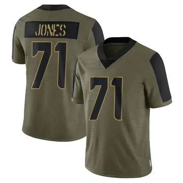 Nike Walter Jones Men's Limited Seattle Seahawks Olive 2021 Salute To Service Jersey