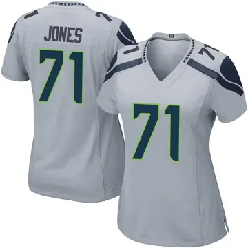 Nike Walter Jones Women's Game Seattle Seahawks Gray Alternate Jersey