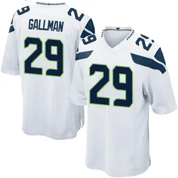 Nike Wayne Gallman Men's Game Seattle Seahawks White Jersey