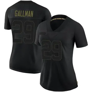 Nike Wayne Gallman Women's Limited Seattle Seahawks Black 2020 Salute To Service Jersey