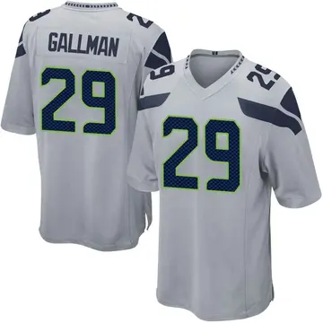 Nike Wayne Gallman Youth Game Seattle Seahawks Gray Alternate Jersey