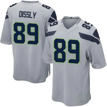 Nike Will Dissly Men's Game Seattle Seahawks Gray Alternate Jersey