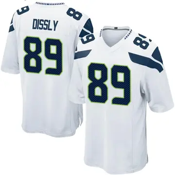 Nike Will Dissly Men's Game Seattle Seahawks White Jersey