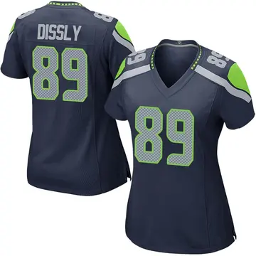 Nike Will Dissly Women's Game Seattle Seahawks Navy Team Color Jersey