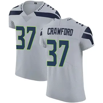 Nike Xavier Crawford Men's Elite Seattle Seahawks Gray Alternate Vapor Untouchable Jersey