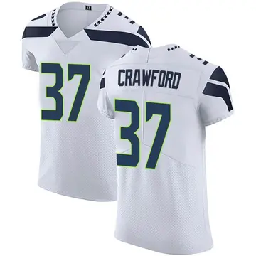 Nike Xavier Crawford Men's Elite Seattle Seahawks White Vapor Untouchable Jersey