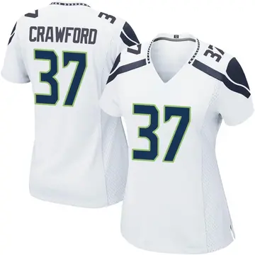 Nike Xavier Crawford Women's Game Seattle Seahawks White Jersey