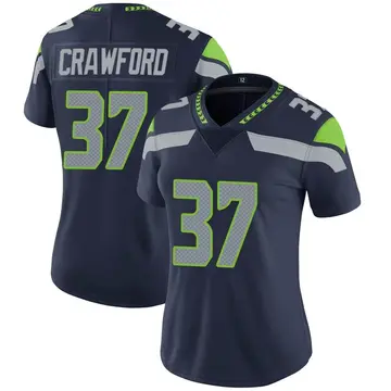 Nike Xavier Crawford Women's Limited Seattle Seahawks Navy Team Color Vapor Untouchable Jersey