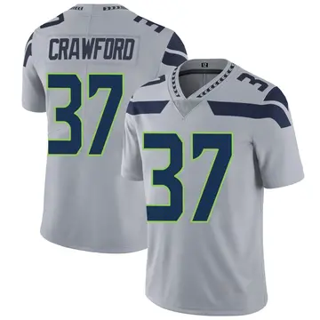 Nike Xavier Crawford Youth Limited Seattle Seahawks Gray Alternate Vapor Untouchable Jersey